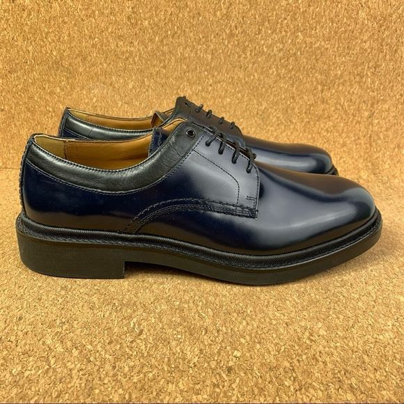 Zara Shoes Zara Mens Oxford Dress Shoes Lace Up Pointed Toe Navy